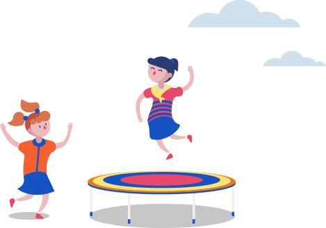 Kids on trampoline